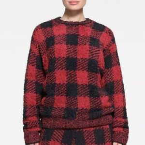 Skims Cozy Knit Brick Buffalo pullover